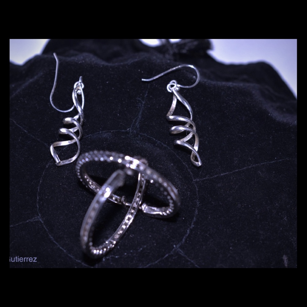 Earrings silver set